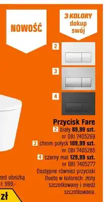 OBI Przycisk spłukujący Fare biały oferta