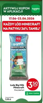 Żabka Lody na patyku Big Milk Minecraft oferta