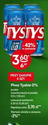 Żabka Piwo bezalkoholowe Tyskie 0% oferta