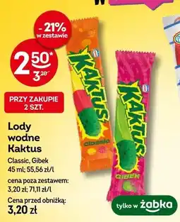 Żabka Lody wodne Kaktus Classic oferta