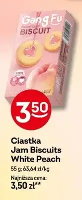 Żabka Ciastka Jam Biscuits White Peach Gang Fu oferta