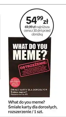 Empik Gra towarzyska What do you meme? Śmiałe karty dla dorosłych rozszerzenie oferta