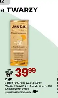 Drogerie Natura Krem do twarzy nawilżająco-kojący Janda Parasol Słoneczny SPF 50 oferta