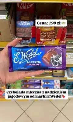 Dino Czekolada mleczna jagodowa E.Wedel oferta