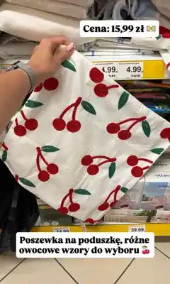Dino Poszewka na poduszkę w owocowe wzory oferta