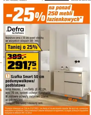 Szafka podumywalkowa podblatowa Defra Smart 50 cm