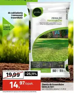 Leroy Merlin Ziemia do trawników Geolia oferta