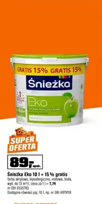 OBI Farba akrylowa Śnieżka Eko biała oferta