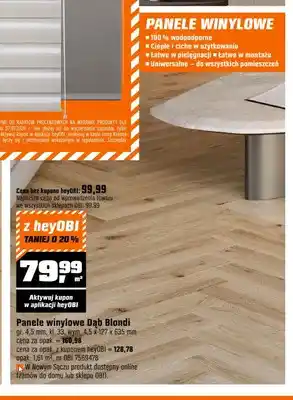 OBI Panele winylowe Dąb Blondi oferta