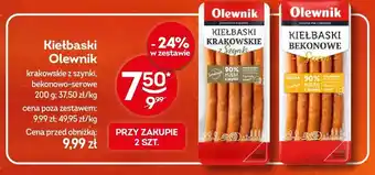 Żabka Kiełbaski krakowskie z szynki Olewnik oferta