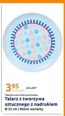 Action Talerz z tworzywa sztucznego z nadrukiem Ø 25 cm oferta