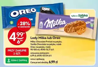 Żabka Lody Milka Chocolate Pretzel na patyku oferta