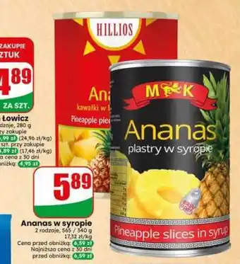 Dino Ananas w syropie oferta