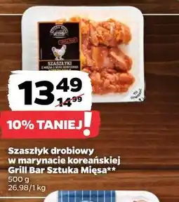 Netto Szaszłyk drobiowy w marynacie koreańskiej Grill Bar Sztuka Mięsa oferta
