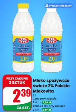 Dino Mleko spożywcze świeże 2% Polskie Mlekovita oferta
