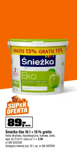 OBI Farba akrylowa Śnieżka oferta