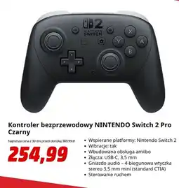 Media Markt Kontroler bezprzewodowy Nintendo Switch 2 Pro Czarny oferta