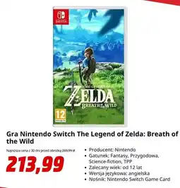 Media Markt Gra Nintendo Switch The Legend of Zelda: Breath of the Wild oferta