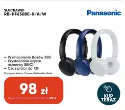 Max Elektro Słuchawki bezprzewodowe Panasonic RB-HF630BE-K/A/W oferta