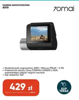 Max Elektro Kamera samochodowa 70mai A510 oferta