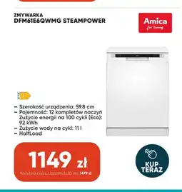 Max Elektro Zmywarka Amica DFM61E6QWMG Steampower oferta