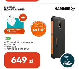 Max Elektro Smartfon Hammer Iron VA 4/64GB oferta