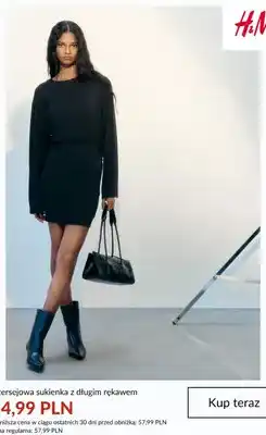 H&M Sukienka dżersejowa z długim rękawem H&M oferta