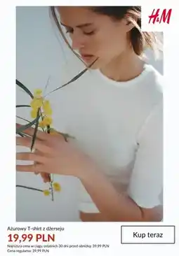 H&M T-shirt ażurowy z dżerseju H&M oferta