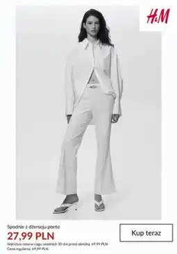 H&M Spodnie z dżerseju ponte H&M oferta