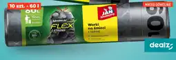 Dealz Worki na śmieci z taśmą Jan Niezbędny Magnum Flex & Strong 10-pak oferta