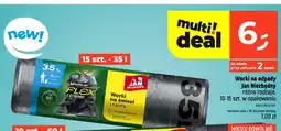 Dealz Worki na śmieci z taśmą Jan Niezbędny Magnum Flex & Strong 15-pak oferta