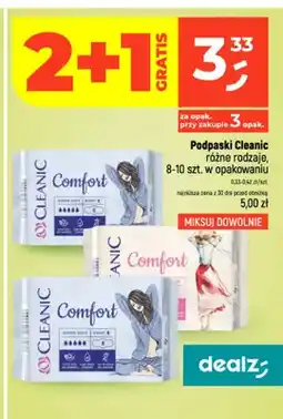 Dealz Podpaski Cleanic Comfort Super Soft Night oferta