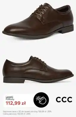 CCC Półbuty męskie Lanetti oferta