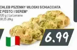 Słoneczko Chleb pszenny włoski Schiacciata z pesto i serem La Lorraine oferta