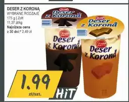 Słoneczko Deser z Koroną o smaku czekoladowym Zott oferta