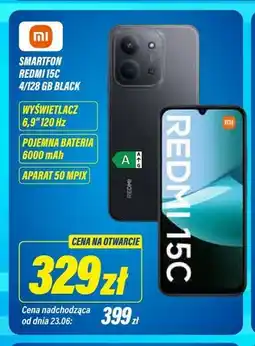RTV EURO AGD Smartfon Xiaomi Redmi 15C 4/128 GB Black oferta