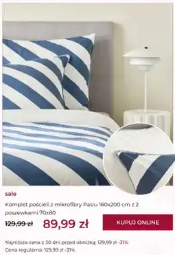 Home&You Komplet pościeli z mikrofibry Pasiu home&you 160x200 cm z 2 poszewkami 70x80 oferta