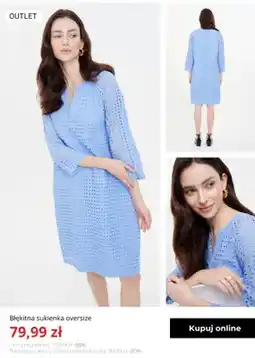 Greenpoint Sukienka oversize Greenpoint błękitna oferta