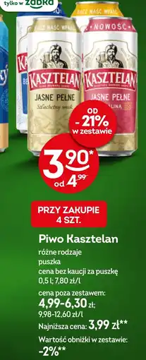 Żabka Piwo Kasztelan oferta