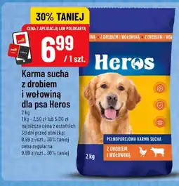 Polomarket Karma sucha dla psa z drobiem i wołowiną Heros oferta