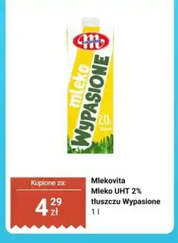 Biedronka Mleko UHT Mlekovita Wypasione 2% tłuszczu oferta