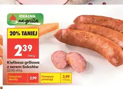 Biedronka Kiełbasa grillowa z serem Sokołów oferta