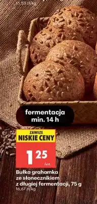 Biedronka Bułka grahamka ze słonecznikiem z długiej fermentacji oferta
