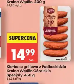 Biedronka Kiełbasa grillowa z Podbeskidzia Kraina Wędlin Góralskie Specjały oferta