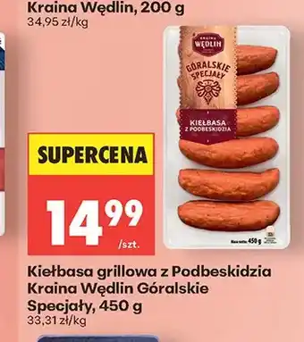 Biedronka Kiełbasa grillowa z Podbeskidzia Kraina Wędlin Góralskie Specjały oferta