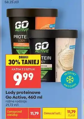 Biedronka Lody proteinowe Go Active słony karmel oferta