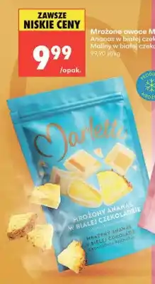 Biedronka Mrożony ananas w białej czekoladzie o smaku kokosowym Marletto oferta
