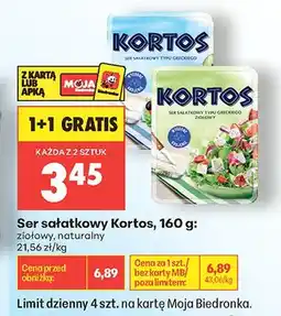 Biedronka Ser sałatkowy ziołowy Kortos oferta