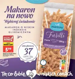 Biedronka Makaron fusilli niskie IG Pastani oferta