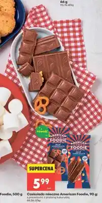 Biedronka Czekolada mleczna American Foodie z precelkami oferta